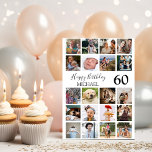Moderne Unisex 20 Foto Collage Birthday Kaart<br><div class="desc">Deze foto collage verjaardagskaart heeft 20 foto's,  kan voor hem of haar zijn,  en je kunt de leeftijd toevoegen. De kaart is gemakkelijk te personaliseren en de doopvontstijlen,  de grootte en de kleur kunnen worden veranderd door op de pas verdere verbinding na het personaliseren te klikken.</div>