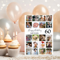 Moderne Unisex 20 Foto Collage Birthday