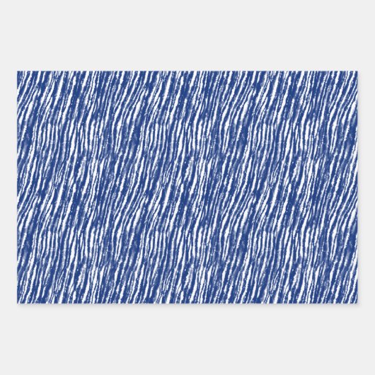 Moderne unisex waterverf blauw kleurstofpatroon inpakpapier vel (Voorkant 2)