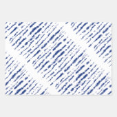 Moderne unisex waterverf blauw kleurstofpatroon inpakpapier vel (Voorkant)