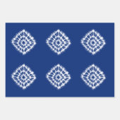 Moderne unisex waterverf blauw kleurstofpatroon inpakpapier vel (Voorkant 3)