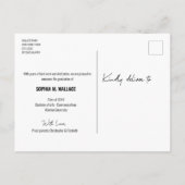 Moderne Universiteit Afstuderen de Aangepaste Foto Aankondigingskaart (Achterkant)