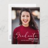 Moderne Universiteit Afstuderen Fotoaankondiging Aankondigingskaart (Voorkant / Achterkant)
