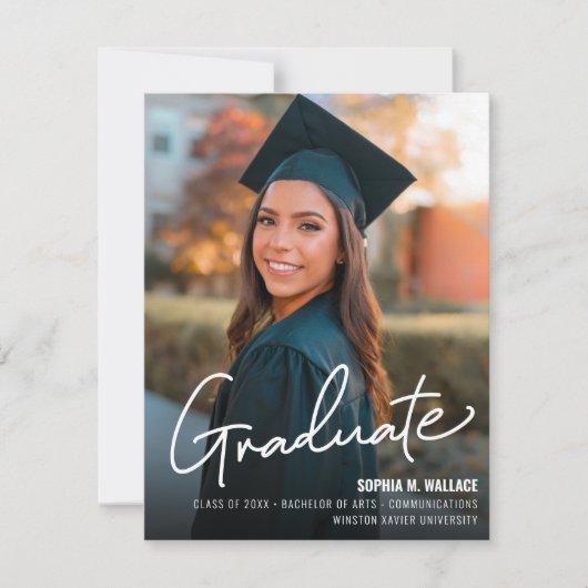 Moderne Universiteit Afstuderen Photo Class jaar A Aankondiging (Voorkant)