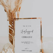 Moderne Unplugged Ceremony trouwbord, uitnodiging