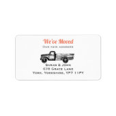 Moderne update van nieuw adres voor thuisadres Ik  Etiket (Voorkant)