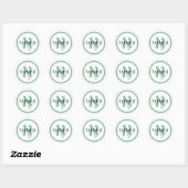 Moderne Upsherin Sticker Aleph Beis Letter Groen (Vel)