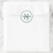 Moderne Upsherin Sticker Aleph Beis Letter Groen (Tas)