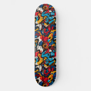 Moderne Urban Graffiti Grunge Patroon Skateboard