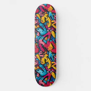 Moderne Urban Graffiti Grunge Patroon Skateboard