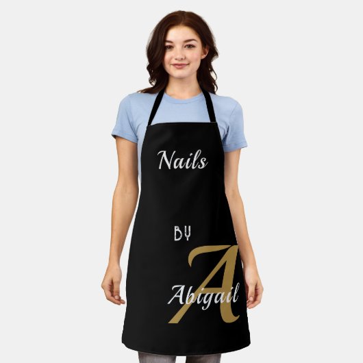 Moderne Urban Nail Stylist Schort (Gedragen)