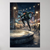 Moderne Urban Skateboard Slaapkamer Muur Poster (Voorkant)