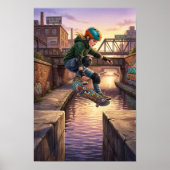 Moderne Urban Skateboard Slaapkamer Muur Poster (Voorkant)