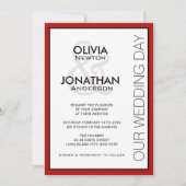 Moderne Urban Style Wedding met rode accenten Kaart (Voorkant)