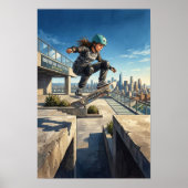 Moderne Urbane Skateboard Slaapkamer Muur Poster (Voorkant)