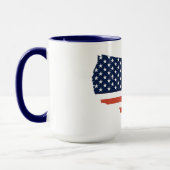 Moderne USA-kaartoverzicht - American Pride witte Mok (Links)