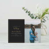 Moderne uw eigen foto bruiloft uitnodigingskaart. bedankkaart (Staand voorkant)