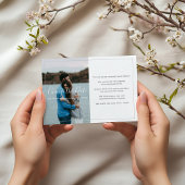 Moderne uw eigen foto, verander de datumkaart bedankkaart