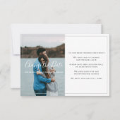 Moderne uw eigen foto, verander de datumkaart bedankkaart (Voorkant)