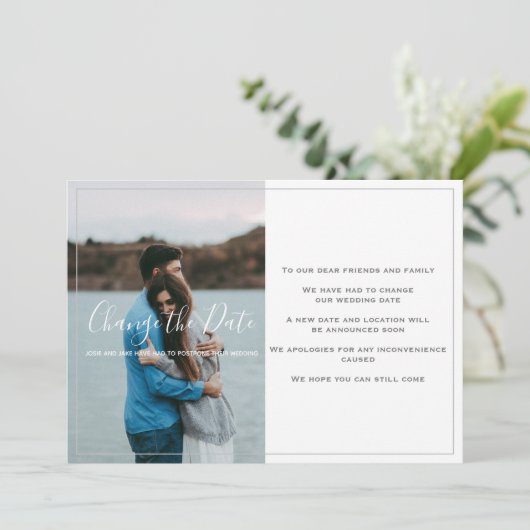 Moderne uw foto, verander de datumkaart bedankkaart (Staand voorkant)