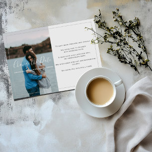 Moderne uw foto, verander de datumkaart bedankkaart