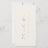 Moderne uw trouwfoto bedankkaart (Achterkant)