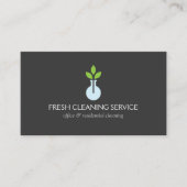 Moderne vaas Logo schoonmaak service, gastvrijheid Visitekaartje (Voorkant)