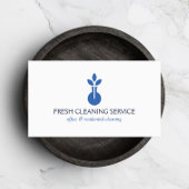 Moderne Vaas Logo voor Schoonmaak Service, Gastvri Visitekaartje
