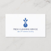 Moderne Vaas Logo voor Schoonmaak Service, Gastvri Visitekaartje (Voorkant)