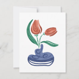 Moderne vaas met tulpen | Bloemen Stilleven Kunst