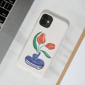 Moderne vaas met tulpen | Bloemen Stilleven Kunst Case-Mate iPhone Case