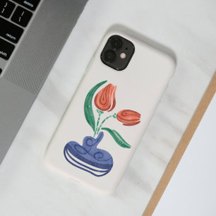 Moderne vaas met tulpen   Bloemen Stilleven Kunst Case-Mate iPhone Case