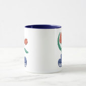 Moderne vaas met tulpen | Bloemen Stilleven Kunst Mok (Midden)