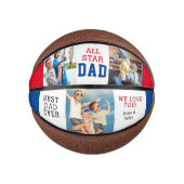 Moderne vader ALL STAR DAD 3 Foto Collage Basketbal (Voorkant)