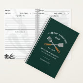 Moderne Vader BBQ Vader Persoonlijk Recept Notitieboek (Binnen)