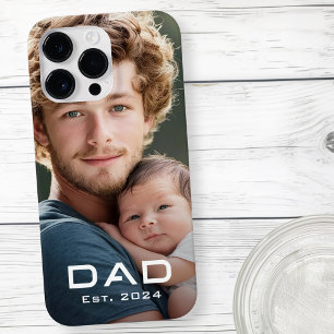 Moderne vader beste jaar vaderdag nieuwe baby foto Case-Mate iPhone 14 pro max hoesje