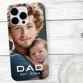 Moderne vader beste jaar vaderdag nieuwe baby foto Case-Mate iPhone 14 pro max hoesje