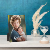 Moderne vader beste jaar vaderdag nieuwe baby foto fotoplaat (Zijkant)