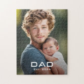 Moderne vader beste jaar vaderdag nieuwe baby foto legpuzzel (Verticaal)