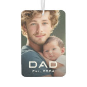 Moderne vader beste jaar vaderdag nieuwe baby foto luchtverfrisser (Achterkant)