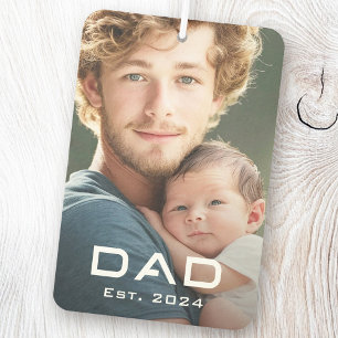 Moderne vader beste jaar vaderdag nieuwe baby foto luchtverfrisser