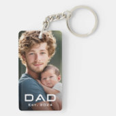 Moderne vader beste jaar vaderdag nieuwe baby foto sleutelhanger (achterkant)