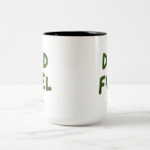 Moderne vader brandstof gepersonaliseerd cadeau vo tweekleurige koffiemok (Center)