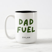 Moderne vader brandstof gepersonaliseerd cadeau vo tweekleurige koffiemok (Links)