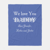 Moderne vader Douane noemt papa Dada Vader Eenvoud Fleece Deken (Voorkant)
