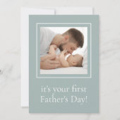 Moderne vader eerste vaderdag met je foto feestdagenkaart (Voorkant)