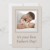 Moderne vader eerste vaderdag met je foto feestdagenkaart (Voorkant)