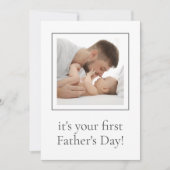 Moderne vader eerste vaderdag met je foto feestdagenkaart (Voorkant)