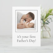 Moderne vader eerste vaderdag met je foto feestdagenkaart (Staand voorkant)
