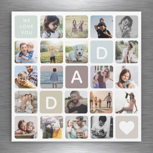 Moderne vader Foto Collage Vaderdag Family Love